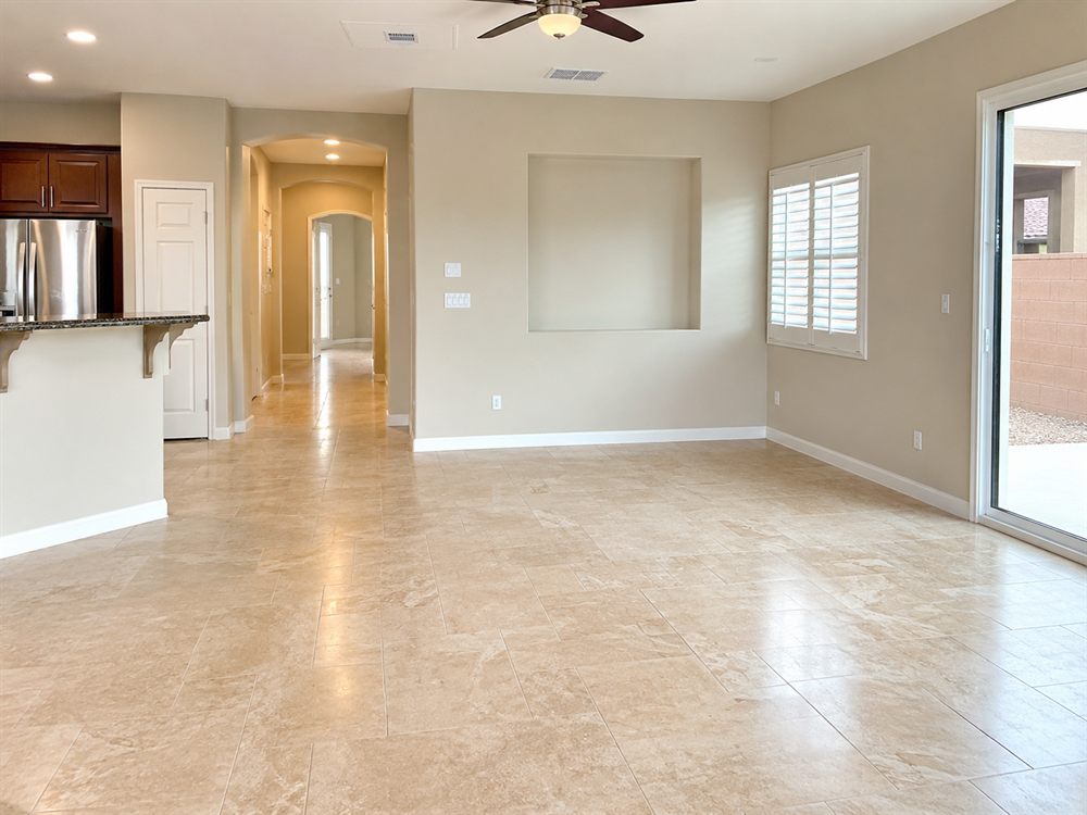 Clean, dried, and restored Las Vegas room after water damage repair